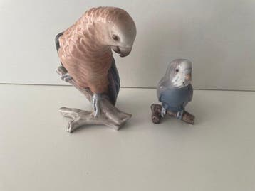 Bing & Grondahl - Figuur - Pair of parrot figurines (2) -