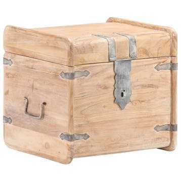 vidaXL Kist 40x40x40 cm massief acaciahout, Huis en Inrichting, Woonaccessoires | Kisten, Verzenden, Nieuw