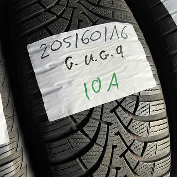 2 x Goodyear UltraGrip 9 205-60-16 Winterbanden 6mm, Auto-onderdelen, Banden en Velgen, Gebruikt, 16 inch, Band(en), Personenwagen