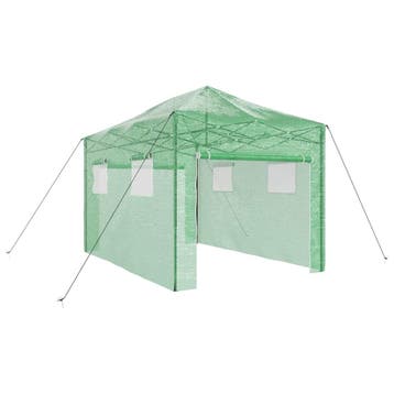vidaXL Kas met pop-up frame met dak Groen 280 x 410 x 315 cm, Tuin en Terras, Kassen, Verzenden, Nieuw