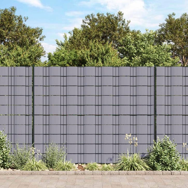 vidaXL Tuinschermen 4 st 35x0,19 m PVC mat lichtgrijs, Tuin en Terras, Schuttingen, Nieuw, Kunststof, Minder dan 1 meter, Verzenden