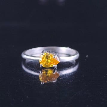 Saffier - Zilver - Ring met amulet - Gemoedsrust en