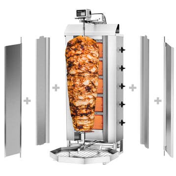 GGM Gastro | Gas Dönergrill / Shoarmagrill - 5 branders - |, Verzenden