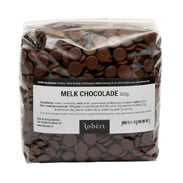 Robèrt Chocolade Druppels Melk 500g, Verzenden, Nieuw