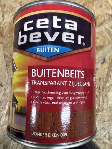 Cetabever buitenbeits transparant - donker eiken 009 zijd..., Overige kleuren, Nieuw, Beits, Ophalen of Verzenden