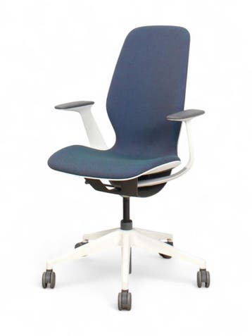 Steelcase SILQ stoel, blauw-wit, Ophalen of Verzenden, Gebruikt, Blauw