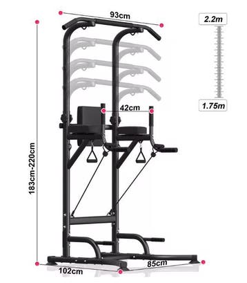 Power Tower Dip Station Pull Up Bar Home Gym Krachttraining, Verzenden, Nieuw
