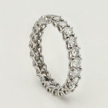 Ring - 18 karaat Witgoud Diamant (Natuurlijk), Nieuw