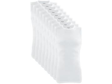 9 stuks SQOTTON® A-shirt - O-neck - mouwloos - Wit, Verzenden