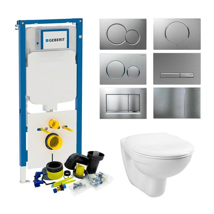 Geberit UP720 Toiletset Compleet | Inbouwreservoir | Sigma 8, Doe-het-zelf en Verbouw, Sanitair, Overige typen, Nieuw, Ophalen of Verzenden