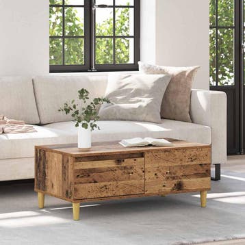 vidaXL Salontafel Oud Hout 90 x 50 x 35 cm Bewerkt hout, Verzenden, Nieuw, Overige houtsoorten, 50 tot 100 cm