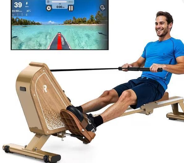 Magnetische Roeitrainer – LCD Scherm, Bluetooth, 160kg, Sport en Fitness, Fitnessapparatuur, Nieuw, Verzenden