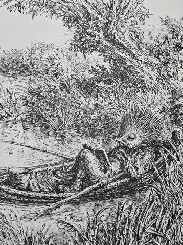 Paul Andreas Weber (1893-1980) - Schlafender Igel (signiert)
