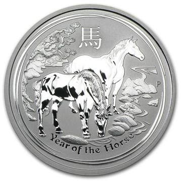 Lunar II - Year of the Horse 1/2 oz 2014 (249.155 oplage), Verzenden, Losse munt, Zilver