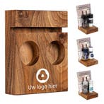 BLOC Solid - Menukaarthouder Notenhout - Met Logo, Nieuw in verpakking