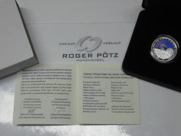 Griechenland 6 Euro 2019 zilver coloriert 50 Jahre Mondla..., Verzenden