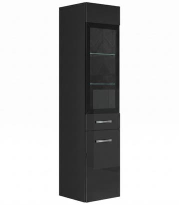 Badkamerkast Rio 30 x 30 x 131 cm Zwart Kolomkast, Verzenden, Nieuw, (Half)hoge kast