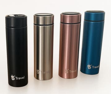 Travel Thermofles 4 kleuren, Sport en Fitness, Bidons, Verzenden, Nieuw