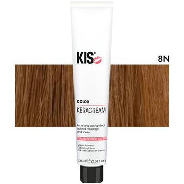 KIS Kappers – Kera Cream Color Haarverf – 8N : Lichtblond, Verzenden, Nieuw