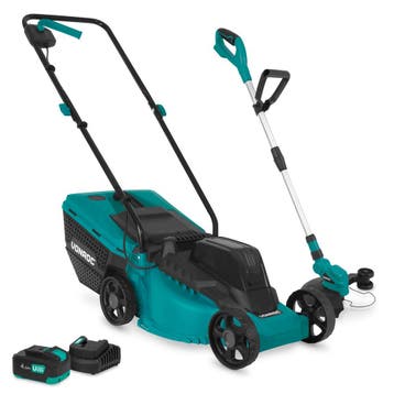 Accu Grasmaaier 20V en Grastrimmer 20V | Complete set incl., Tuin en Terras, Grasmaaiers, Verzenden, Nieuw, VONROC