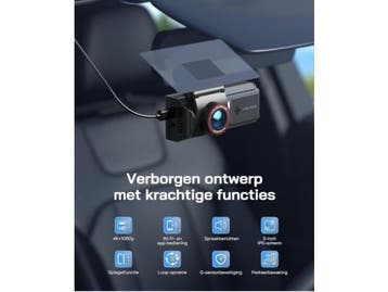Veiling - WOLFANG WD05 4K voor en achter Dash Cam, Gebruikt
