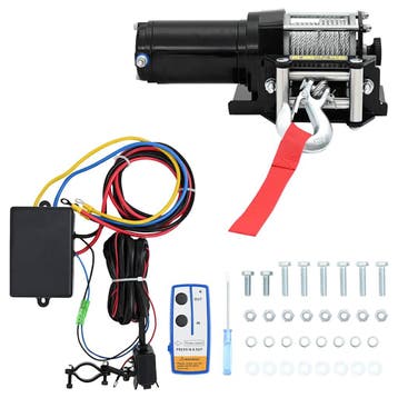 vidaXL Elektrische lier 12 V 1360 kg met montageplaat en, Verzenden