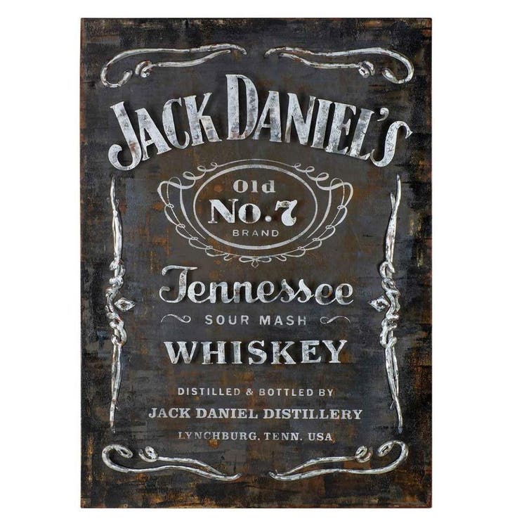Jack Daniels Label Metalen Wand Decoratie, Huis en Inrichting, Woonaccessoires | Wanddecoraties, Ophalen