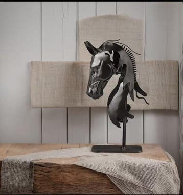 3D Bust of a Horse Head Sculpture - sculptuur, Horse - 20 cm