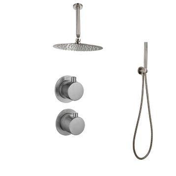 Sani Royal Inbouw Regendouche Doucheset Gun Metal Messing, Doe-het-zelf en Verbouw, Sanitair, Nieuw
