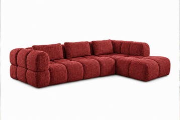 Loungebank Pijnacker - u-banken - Rood, Nieuw, 150 cm of meer, Stof, 300 cm of meer