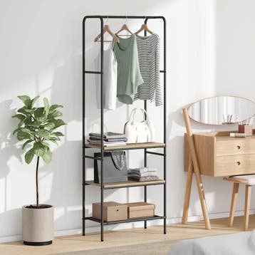 vidaXL Kledingrek Sonoma Eiken 60 x 30 x 171 cm Bewerkt hout, Kleding | Dames, Verzenden, Nieuw
