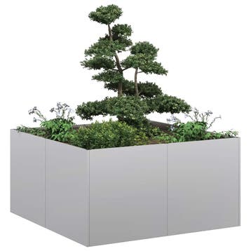 vidaXL Plantenbak 80x80x40 cm gegalvaniseerd staal, Verzenden, Nieuw, Metaal