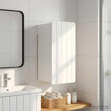 vidaXL Badkamer wandkast ZWOLLE Wit 30 x 31 x 63 cm Bewerkt, Verzenden, Nieuw