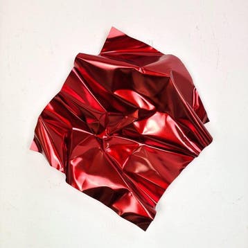 José Soler Art - Steel Silk. Red (Wall Sculpture)