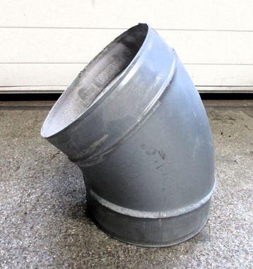 Afzuigkap bocht ø25cm, 45 graden, Gebruikt
