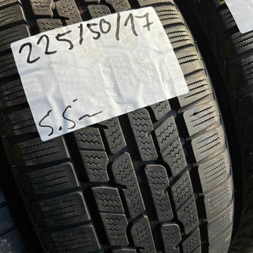 2 x Firestone Winterhawk 225-50-17 Winterbanden 5,5mm, Gebruikt, 17 inch, Band(en), Personenwagen