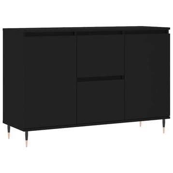 Bijzetkast Zwart Design | 34% Korting | Snel Weg, Ophalen of Verzenden, Zo goed als nieuw, 25 tot 50 cm, Overige houtsoorten