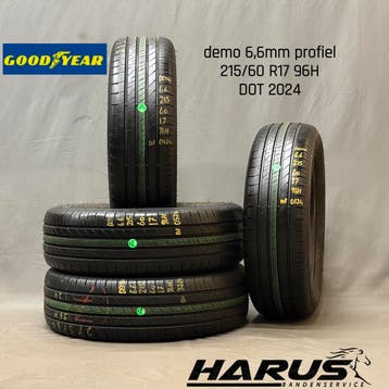 215/60/17 96H Goodyear zomerbanden demo 6,6mm profiel 4X, 17 inch, Ophalen of Verzenden, Band(en), Personenwagen
