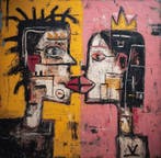 Eric Brumette - KISS ME LIKE BASQUIAT 51 - Toile L, Antiek en Kunst