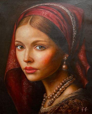Giuseppe Giglio (1957) - La collana di perle, Antiek en Kunst