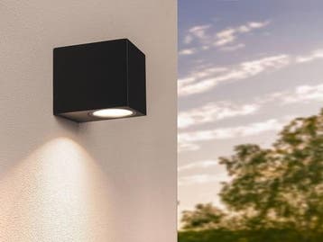 Veiling - 12x Wandlamp modern rechthoekig GU10 fitting zand, Nieuw
