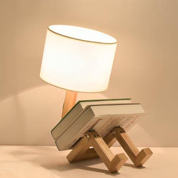 Scandinavische Tafellamp met Boekenplank, Verzenden, Nieuw