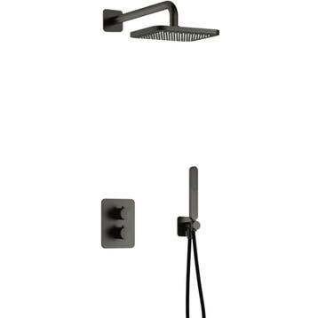 Hotbath Gal - Inbouw Regendoucheset - Geborsteld Gunmetal, Ophalen of Verzenden, Nieuw