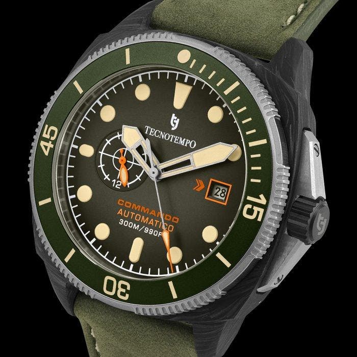 Tecnotempo - Commando Forged Carbon & Titanium - Automatic, Sieraden, Tassen en Uiterlijk, Horloges | Heren