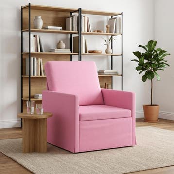 vidaXL Fauteuil Roze 70 x 81 x 82 cm Stof, Huis en Inrichting, Eenpersoons, Verzenden, Nieuw, Minder dan 150 cm