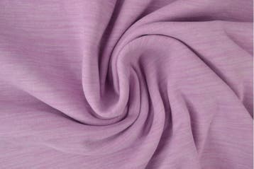 Jersey supersoft Lila melange - rol 10 meter, Hobby en Vrije tijd, Stoffen en Lappen, Verzenden, Nieuw