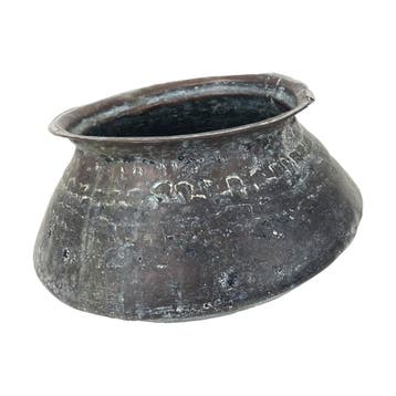 Antieke Arabische koperen tuimel pot