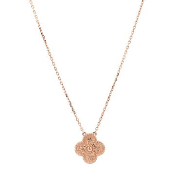 Vintage Alhambra collier Van Cleef & Arpels 42 cm 18 karaat, Sieraden, Tassen en Uiterlijk, Verzenden, Zo goed als nieuw, Met hanger