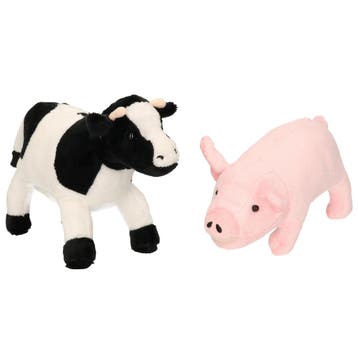 Cornelissen boerderijdieren knuffelset - koe en varken, Verzenden, Nieuw