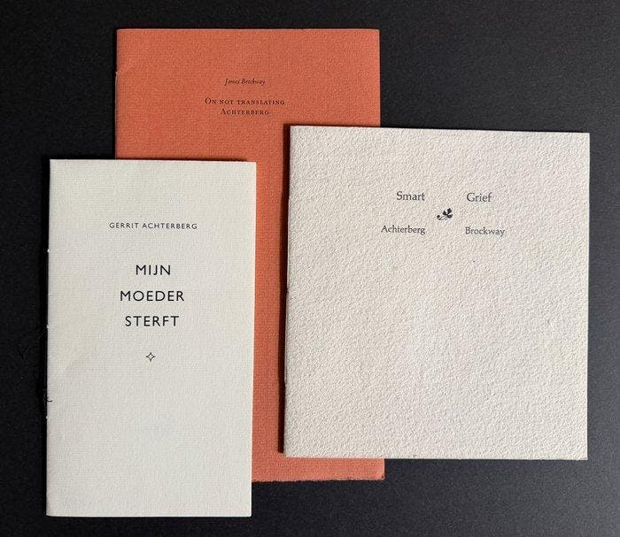 Gerrit Achterberg & James Brockway - Mijn moeder sterft;, Antiek en Kunst, Antiek | Boeken en Bijbels